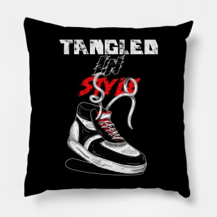 Tangled in Style Sneaker Sneakerhead Pillow