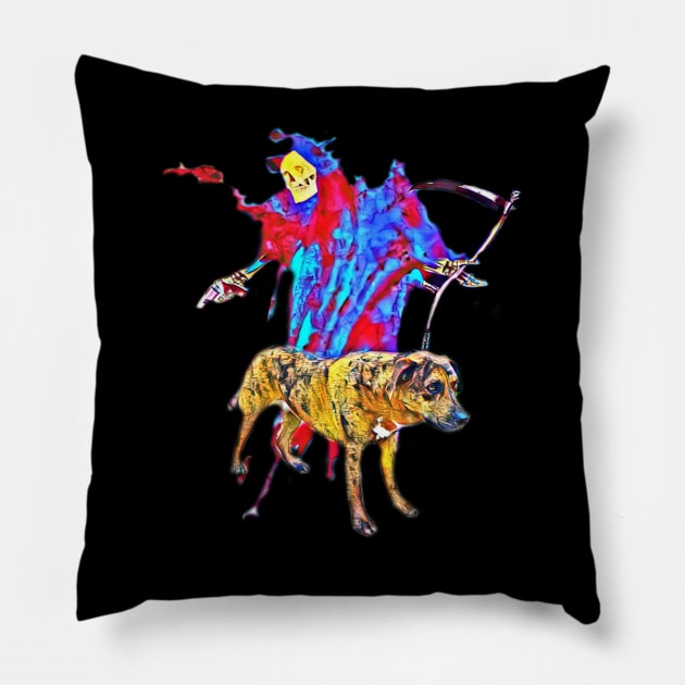 Suzy and The Reeper Pillow by Better Bring a Towel