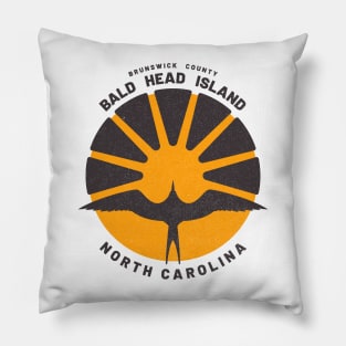 Bald Head Island, NC Bird Sunrise Summer Vacation Pillow