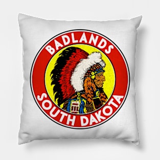 Badlands National Park South Dakota Vintage Travel Luggage Laptop Pillow