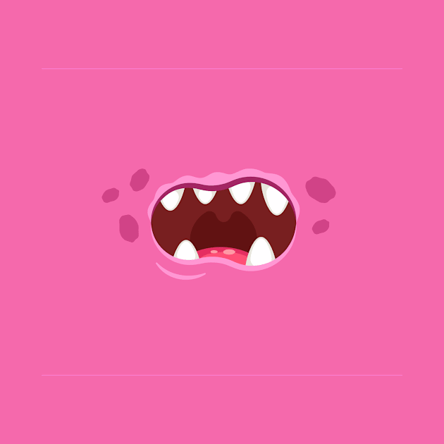 Cute Cartoon Silly Monster Mouth by Kelleh Co. 