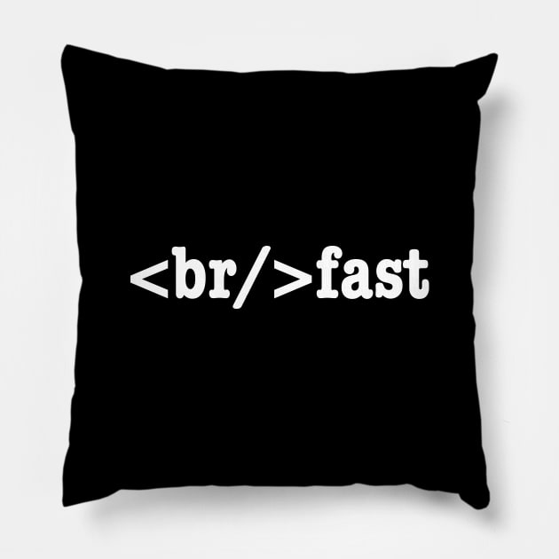 breakfast HTML Code Pillow by tinybiscuits