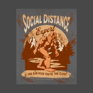 Big Foot Social Distance Expert T-Shirt