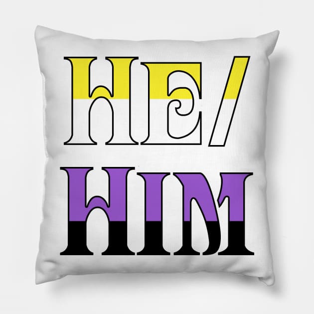 Nonbinary He/Him Pillow by Optimysticals