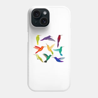 hummingbirds colorful collection Phone Case