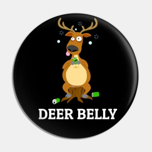 Funny Deer Belly, Beer Design Pin