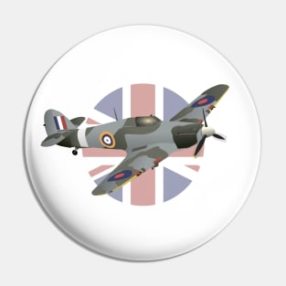 British Hawker Hurricane Fighter Aircraft Pin