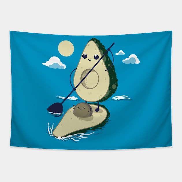 Avocaddle Surf Tapestry by Soulkr