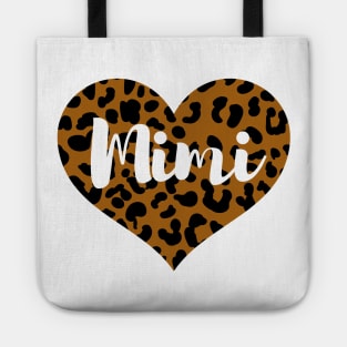 Cute Leopard Print Mimi Heart Tote