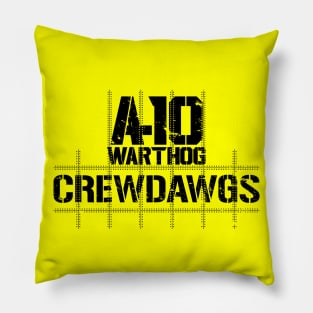 A-10 Warthog Crewdawgs Black Print Pillow