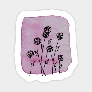 watercolor roses Magnet