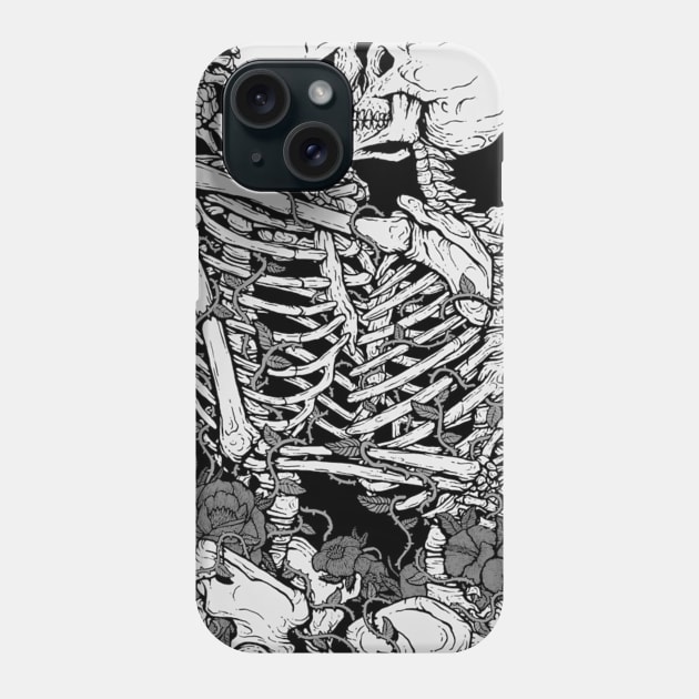 The Lovers-Skull Kisses Tarot Card Phone Case by brandyparker9