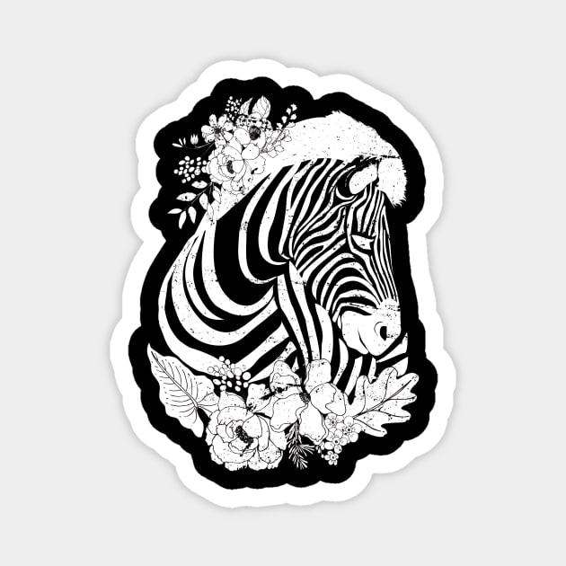 Vintage Flower Zebra Magnet by shirtsyoulike