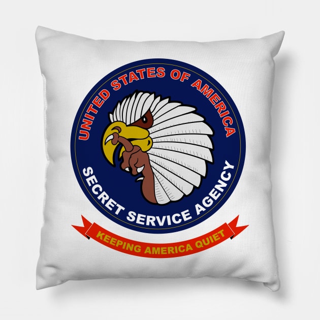 US Secret Service Agency Keeping America Quiet Pillow by Meta Cortex