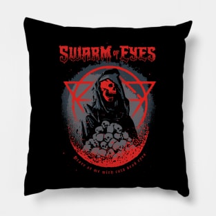 Swarm of Eyes - Skull Runes Pillow