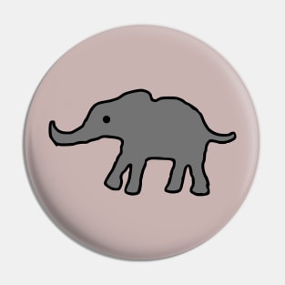 Elephant Art Pin