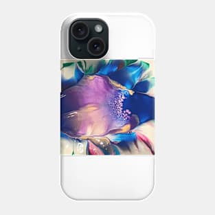 Purple blue Dip Floral Phone Case