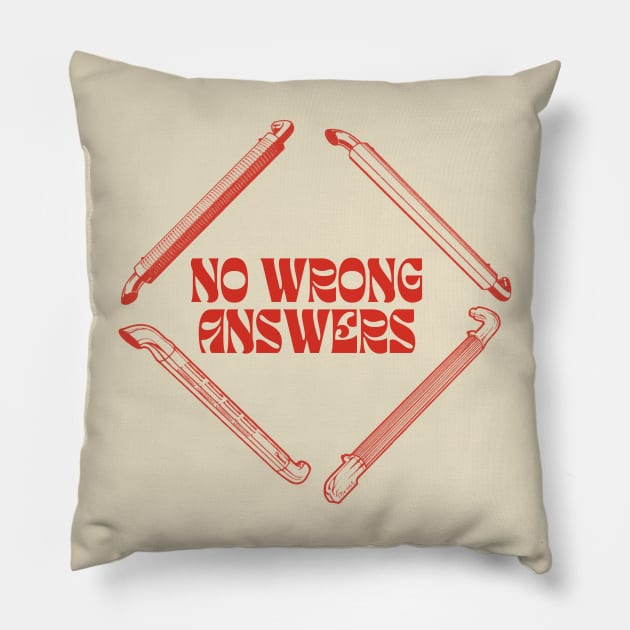 No Wrong Answers (Red/Side Pipes) Pillow by NextGenVanner