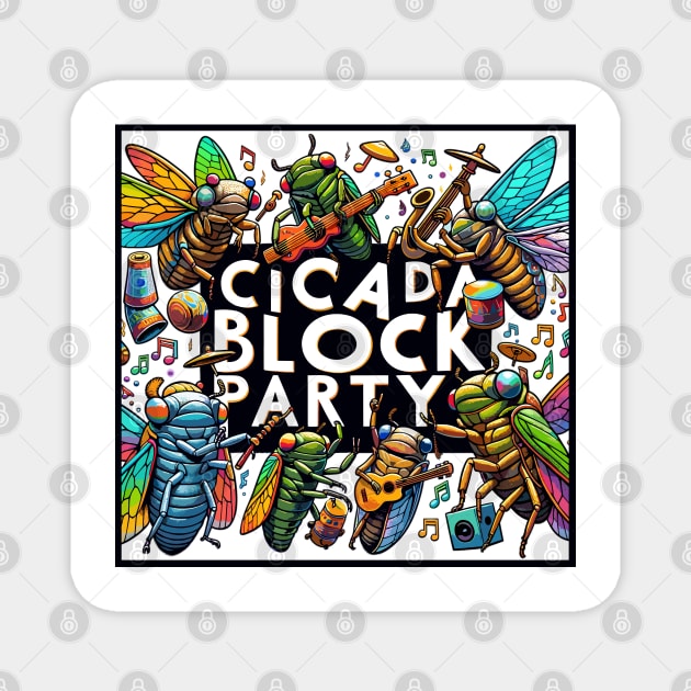 Cicada Block Party Cicada Summer Magnet by creative