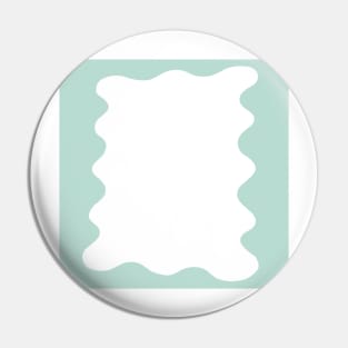 Abstract Squiggle Frame in mint green Pin