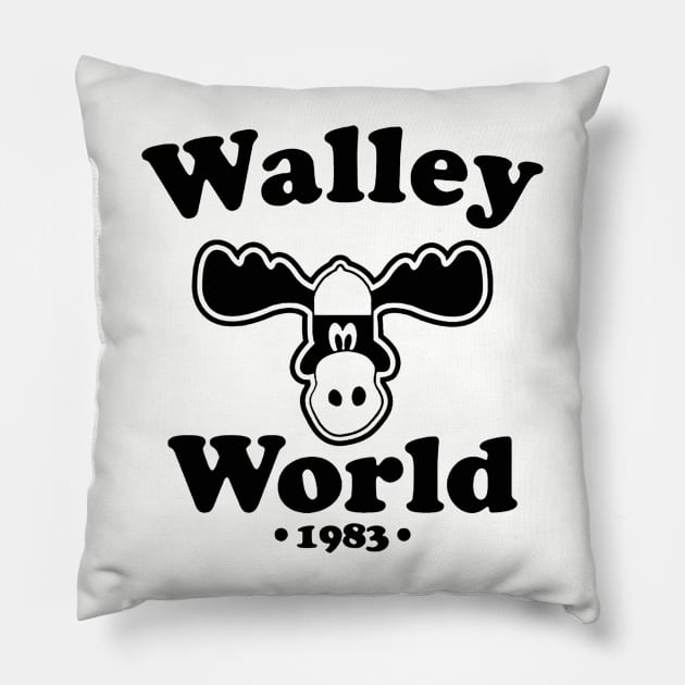 Walley World moose black funny Pillow by RileyDixon