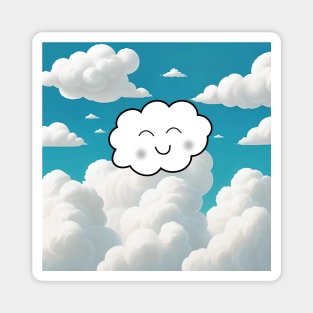 Smiley Cloud Magnet