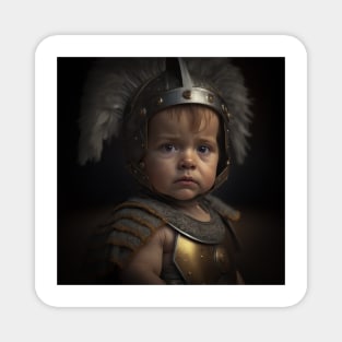 A Cute Gladiator Baby Magnet