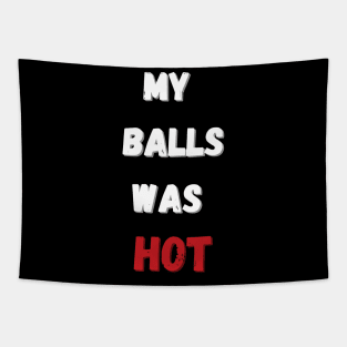 My balls was hot Funny Balls got hot again Tapestry