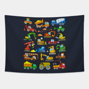 Digger Excavator Tapestry