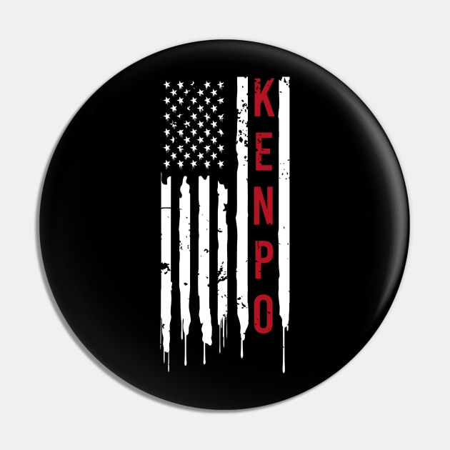 Kenpo Karate American Flag Pin by MasterKlaw