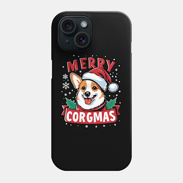 Merry Corgmas - Corgi Dog Christmas Phone Case by ravensart