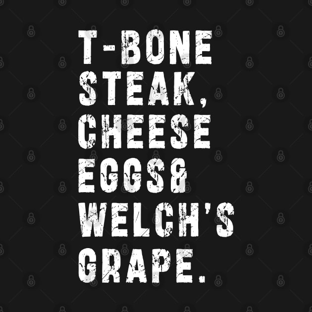 TBone Steak, Cheese Eggs, Welch's Grape - Guest Check by Ksarter