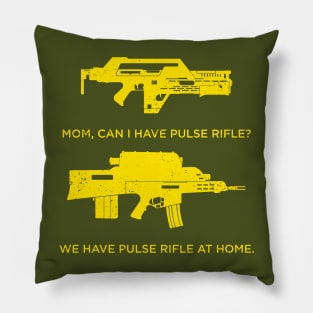 Pulse Rifle at Home - yellow Pillow