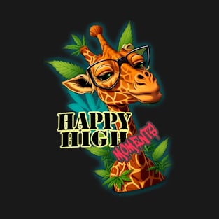 Stoner Giraffe #3 – HAPPY HIGH MOMENTS T-Shirt