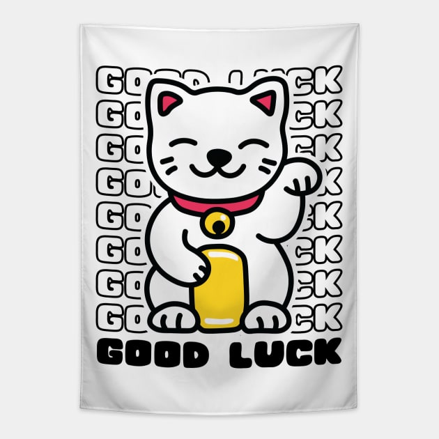 good luck cat Tapestry by abstractsmile