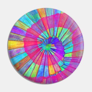 Patterns spiral abstract rainbow art with pink Pin