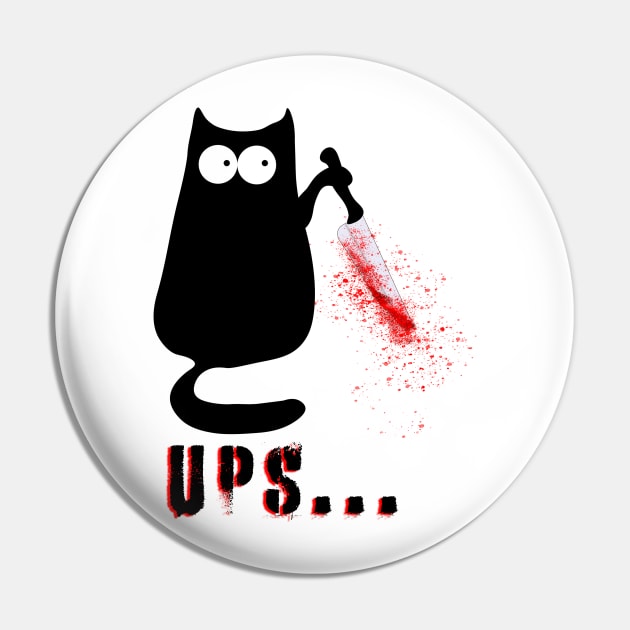 Bad Cat "UPS" Pin by Hispaniola-Fineart