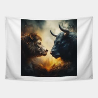 Bull and Bear Clash in the Crypto Realm Tapestry