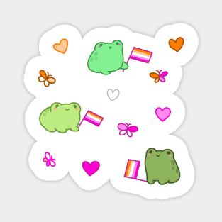 Rotund Lesbian Frogs Magnet