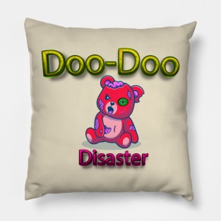 Doo-Doo Dool Bear Zombie Halloween Furry Friends  Animal-Inspired Halloween Prints Pillow