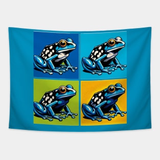 Blue Arrow Frog Pop Art - Cool Frog Tapestry