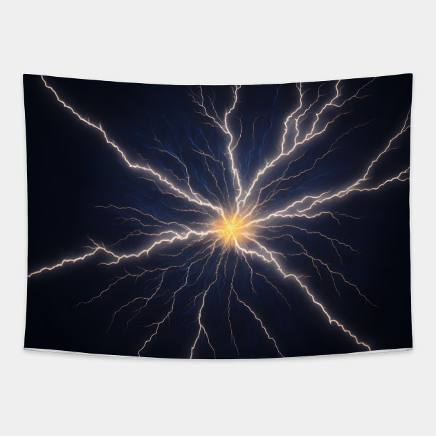 Lightning strike Tapestry by webbygfx