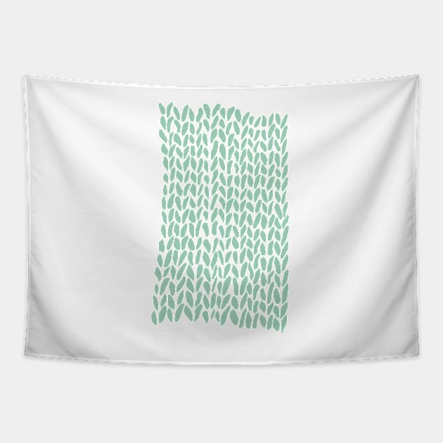 Hand Knit Zoom Mint Tapestry by ProjectM