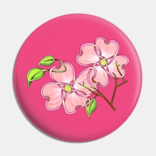 Pink dogwood Pin