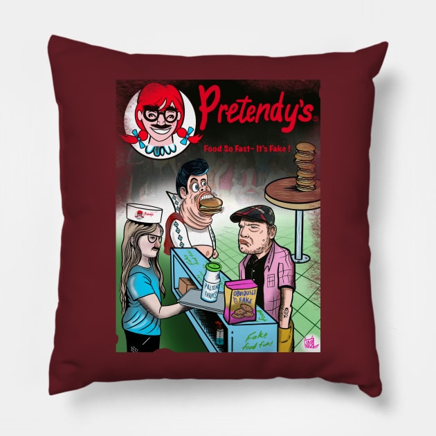 ,Pukey Products 39 “Pretendy’s” Pillow by Popoffthepage