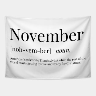 November Definition Tapestry