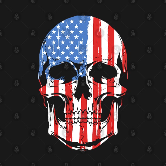 American Flag Skull Graphic by adik