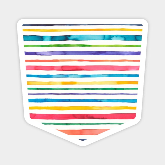 Pocket - Watercolor Stripes Multi Magnet by ninoladesign