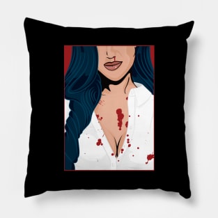 Bloody Halloween Pop Art Girl Pillow