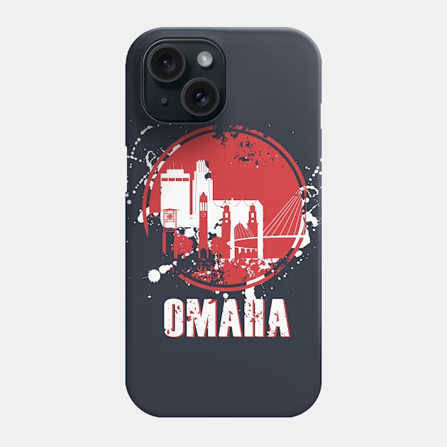 Omaha skyline tee Phone Case by DimDom